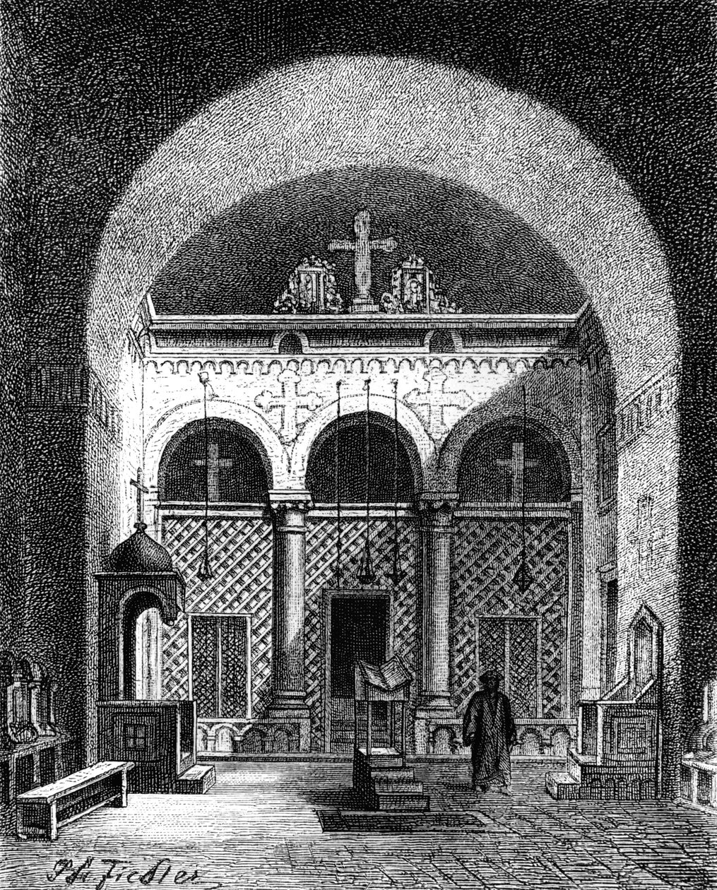 Innenraum einer Kirche, Ägypten, 1881 von Unbekannt