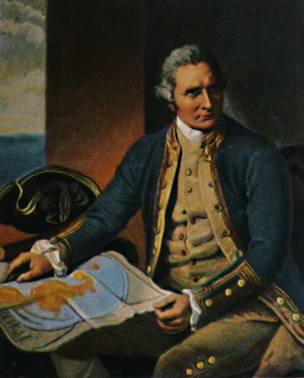 James Cook 1728-1779 - Stich nach dem Gemälde von Dance, 1934 von Unbekannt