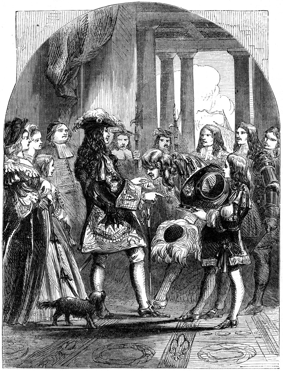 Jakob II. verabschiedet sich von Ludwig XIV. von Frankreich, 1689 von Unbekannt