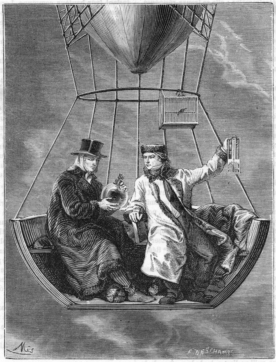 Jean Baptiste Biot und Joseph Louis Gay-Lussac, französische Wissenschaftler von Unbekannt