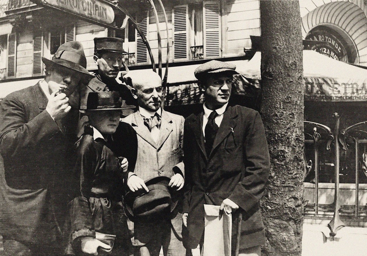 Jean Cocteau, Manuel Ortiz de Zárate, Henri-Pierre Roché, Marie Vassilieff, Max..., 1916 von Unbekannt