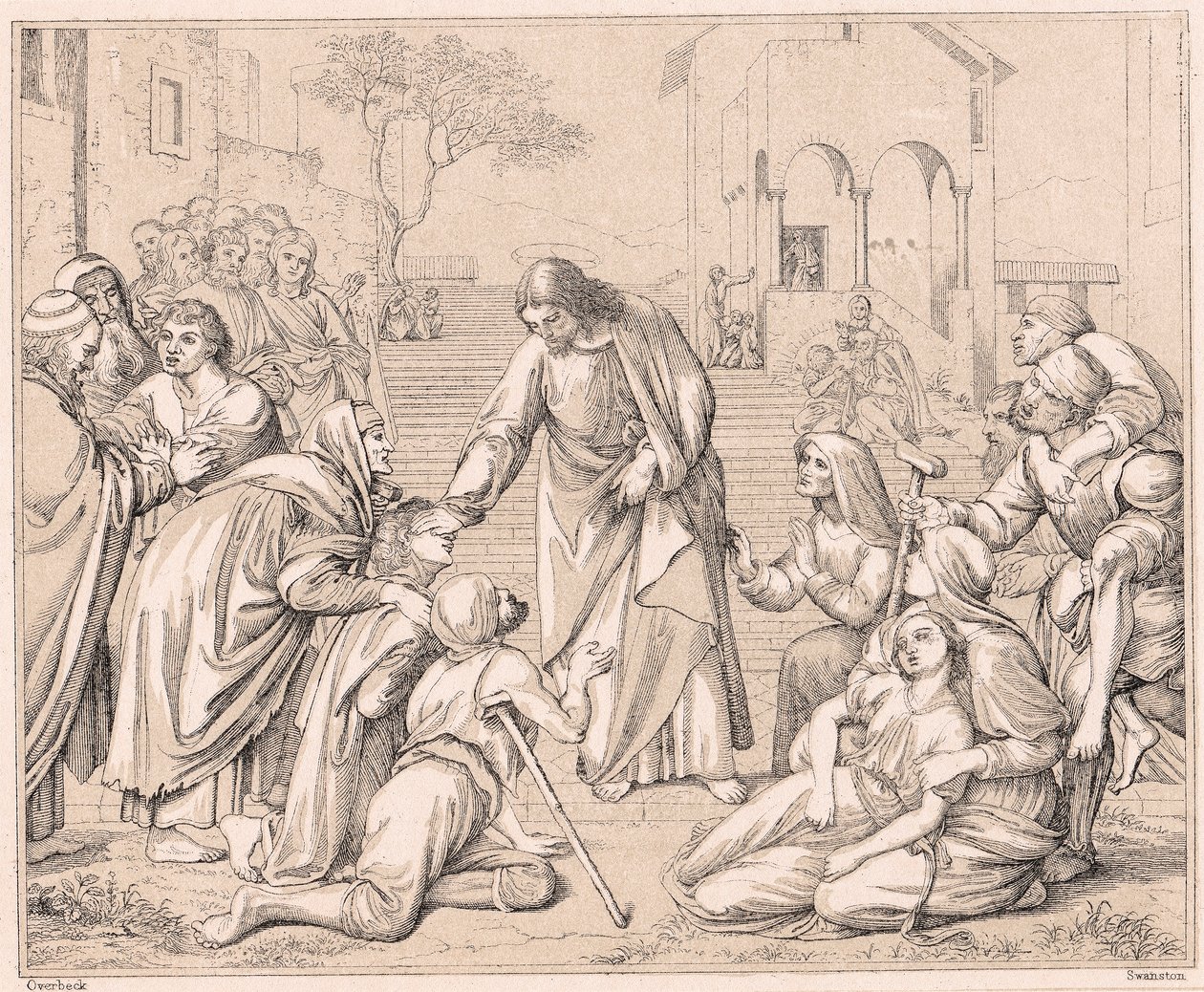 Jesus heilt die Massen von Unbekannt