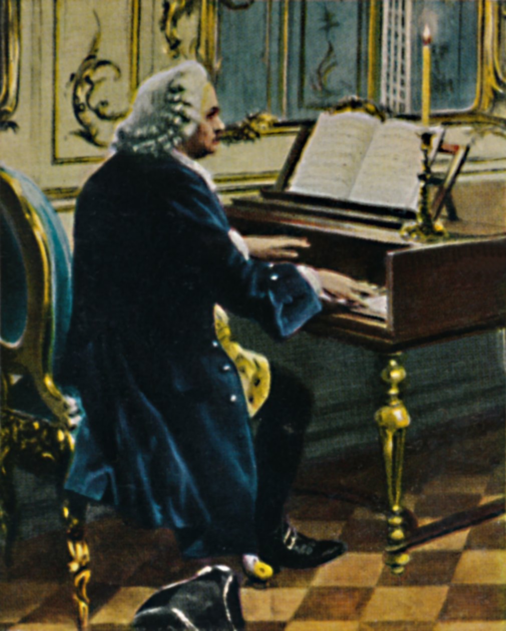 Johann Sebastian Bach - Auschnitt aus dem Gemälde von Carl Röhling von Unbekannt