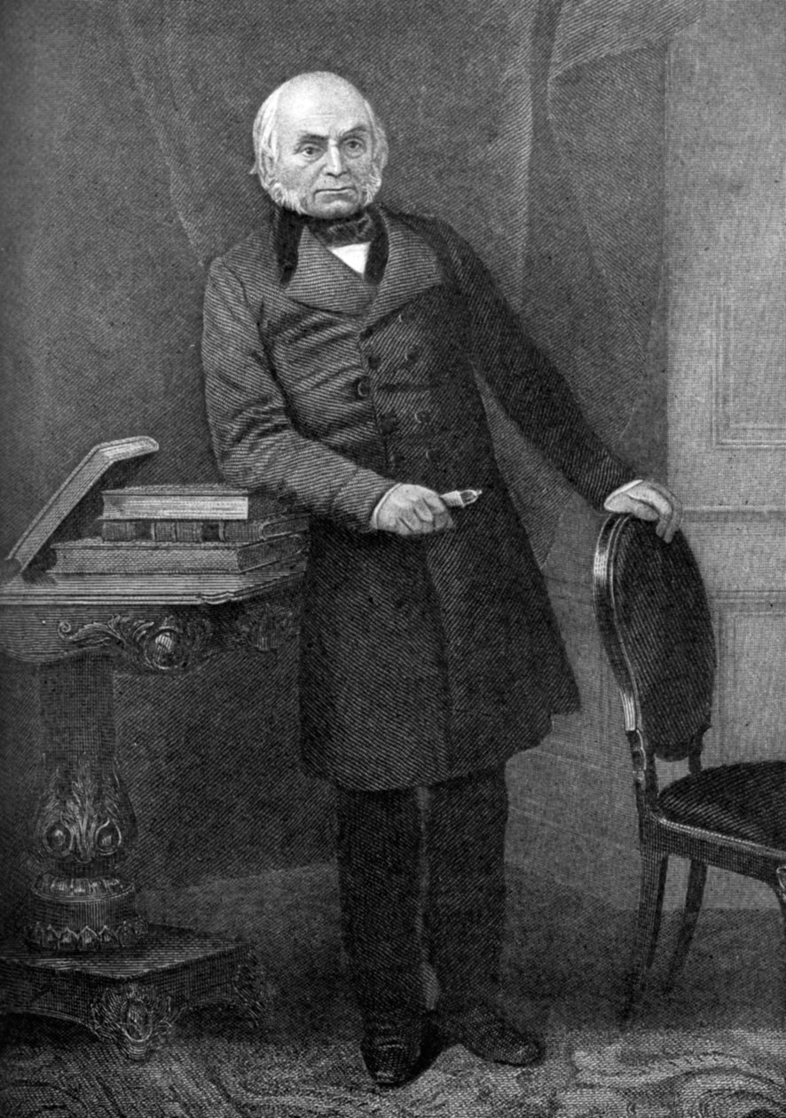 John Quincy Adams 1767-1848, sechster Präsident der Vereinigten Staaten, 19. Jahrhundert von Unbekannt
