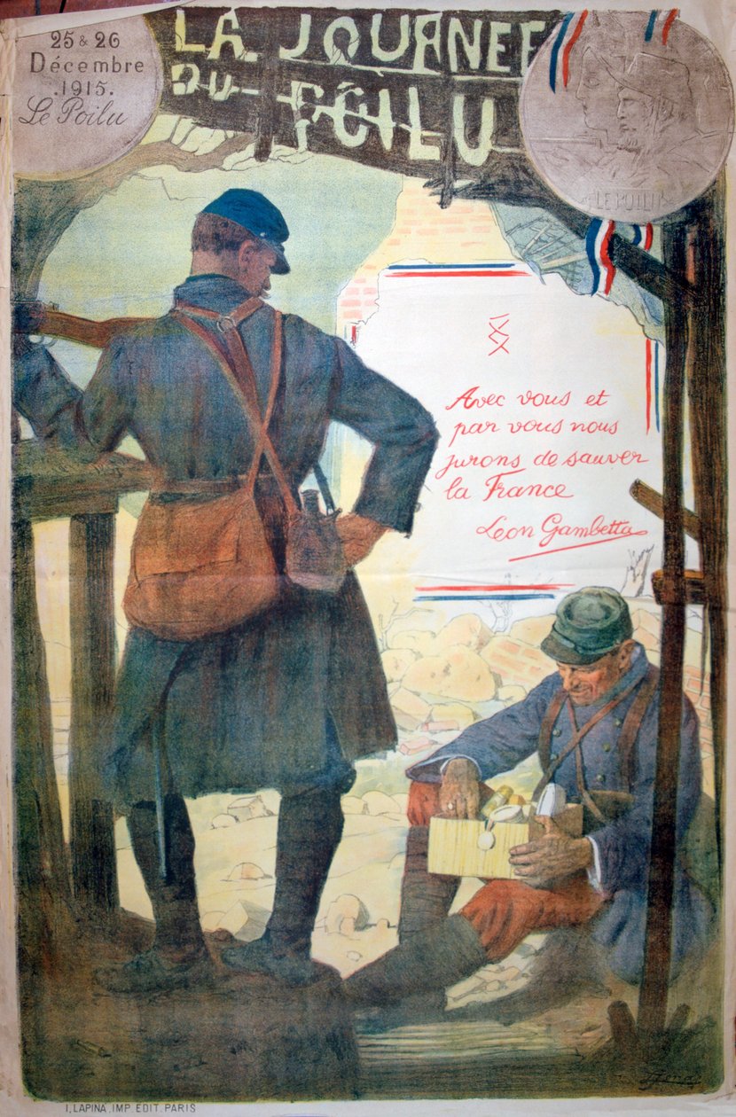 Journée du Poilu 25 et 26 Décembre 1915, französisches Plakat des Ersten Weltkriegs, 1915 von Unbekannt