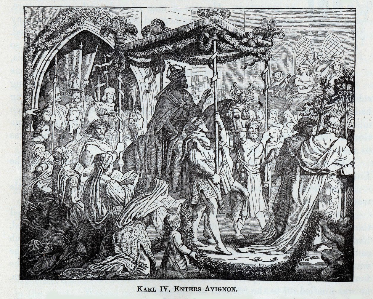Karl IV. betritt Avignon, 1882 von Unbekannt