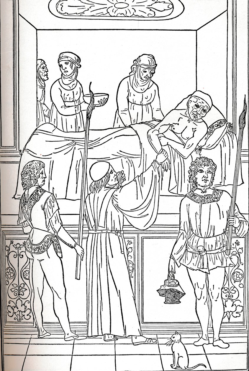 Fasciculus Medicinae, Venedig, 1493, Die Behandlung der Pest, ca. 1493 von Unbekannt