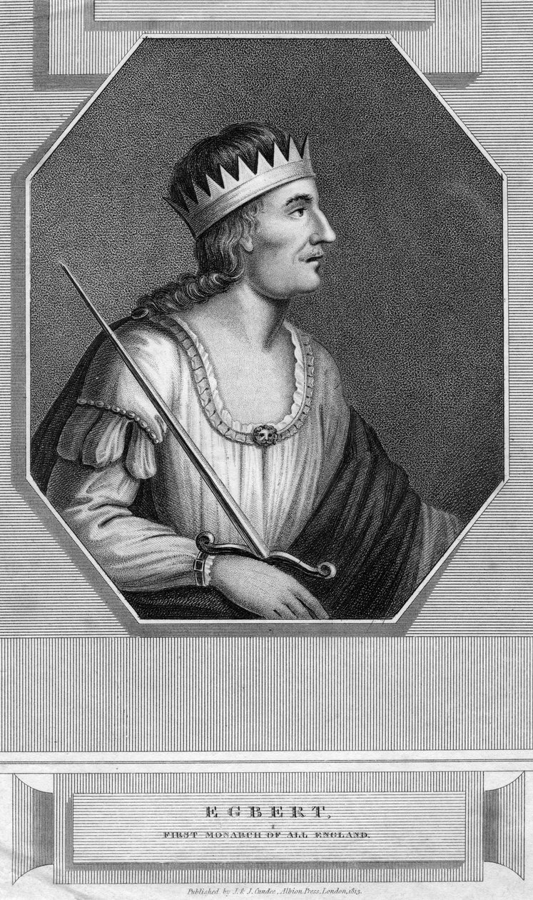 König Egbert von Wessex, erster König von ganz England von Unbekannt