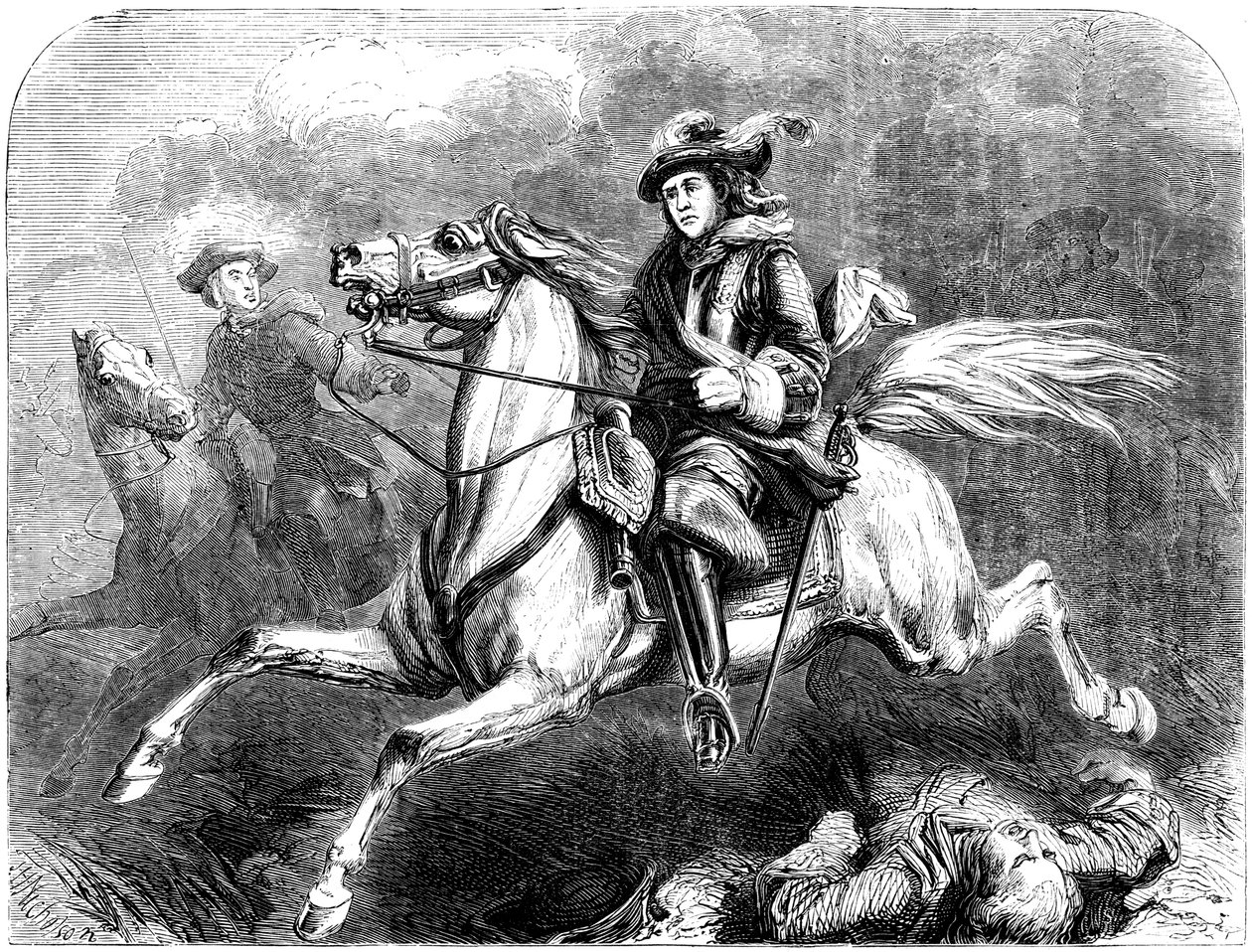 König Georg II. in der Schlacht von Dettingen von Unbekannt