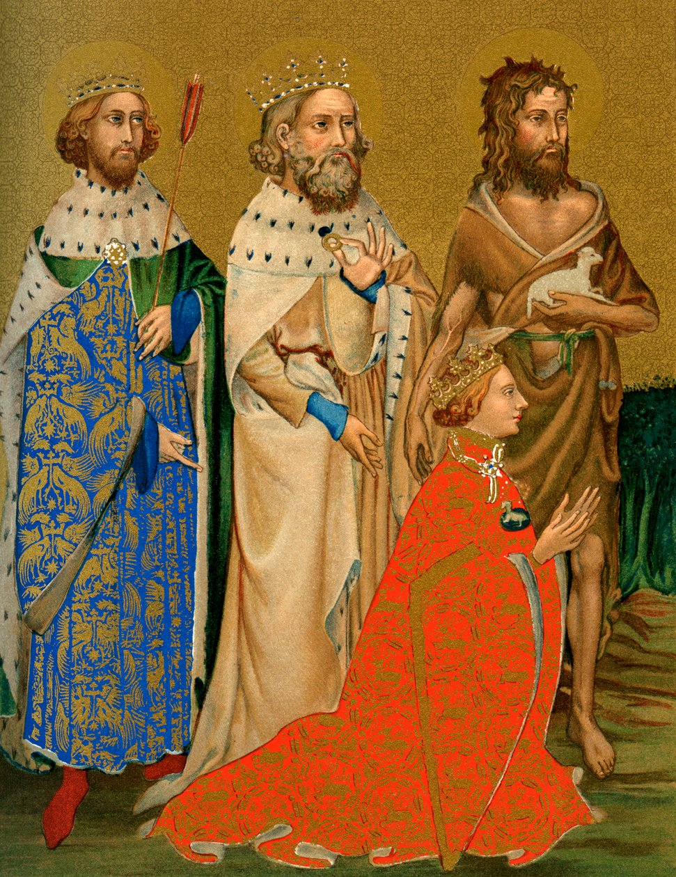 König Richard II. von England und seine Schutzheiligen, 14. Jahrhundert von Unbekannt