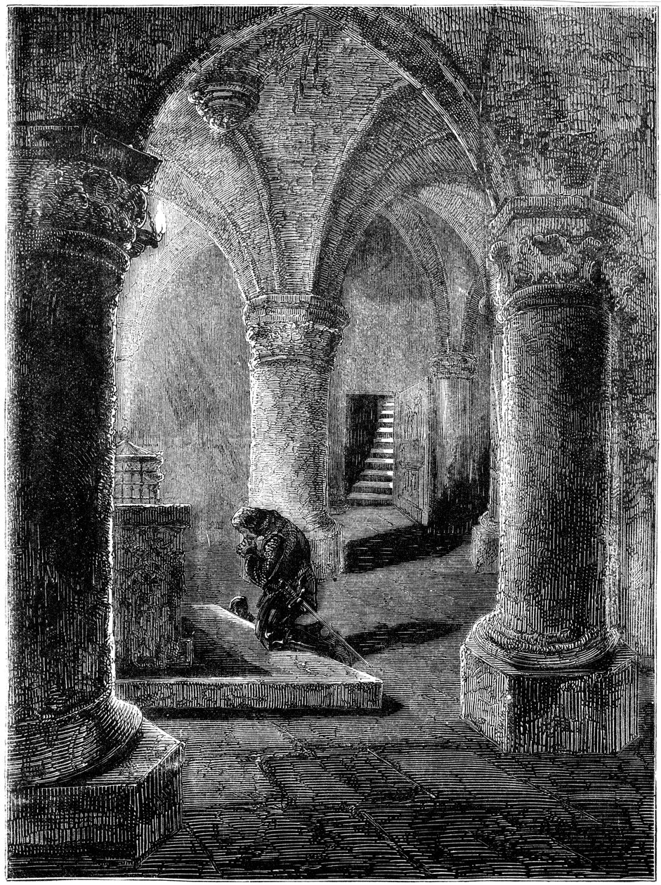 König Richard I., 1157-1199, kniend vor dem Schrein des Heiligen Januarius von Unbekannt