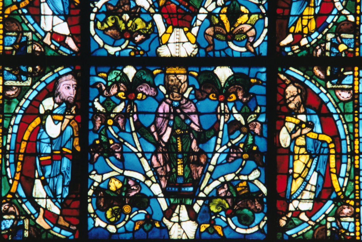 König Salomo, Buntglas, Kathedrale von Chartres, Frankreich, 1145-1155 von Unbekannt