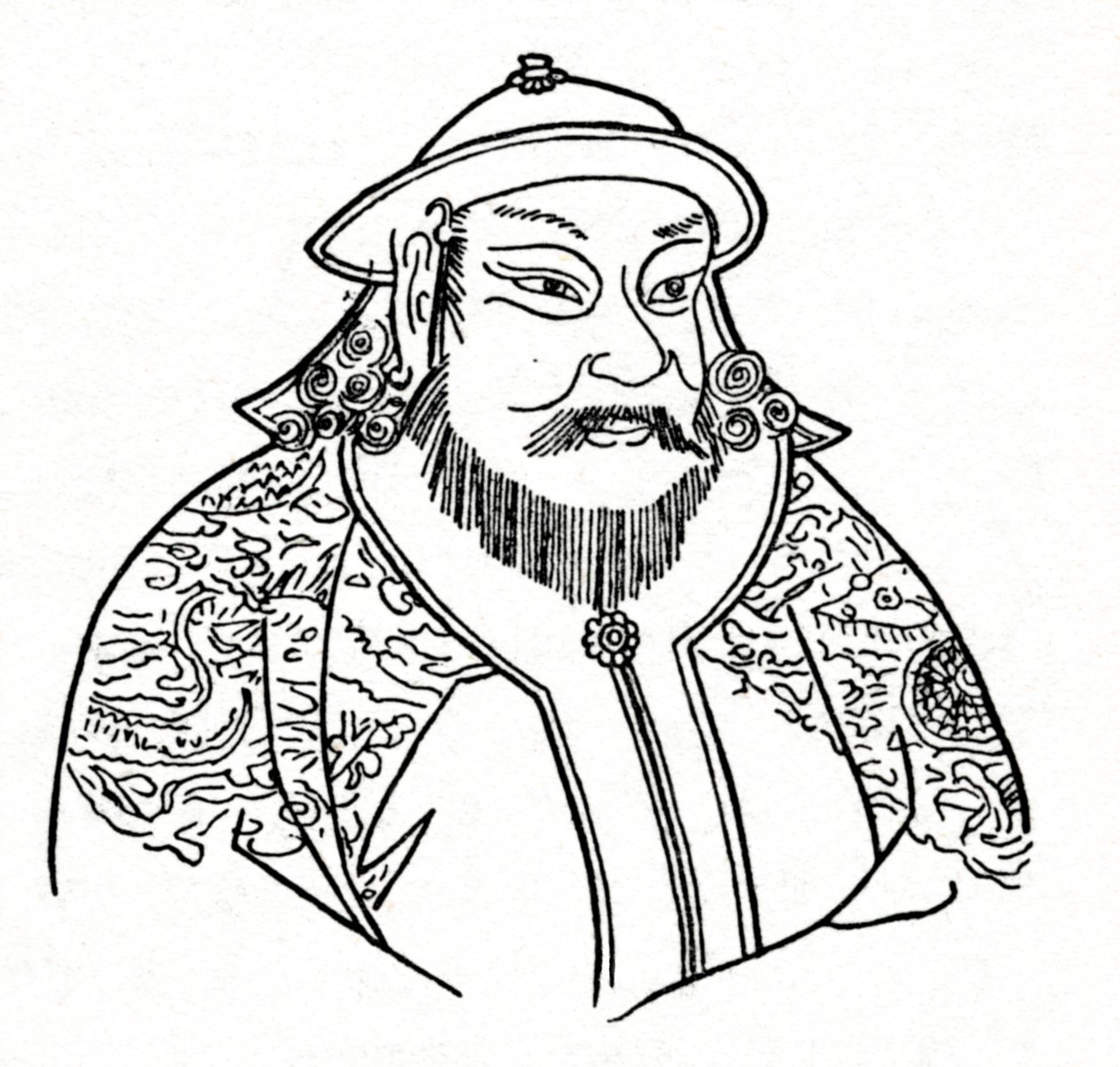 Kublai Khan, 1215-1294, des Mongolischen Reiches und Gründer der Yuan-Dynastie, 1912 von Unbekannt