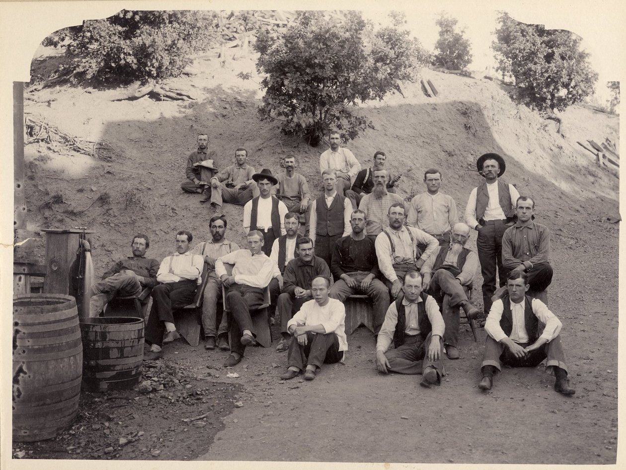 La Grange Mine Crew, Kalifornien, 1900er von Unbekannt