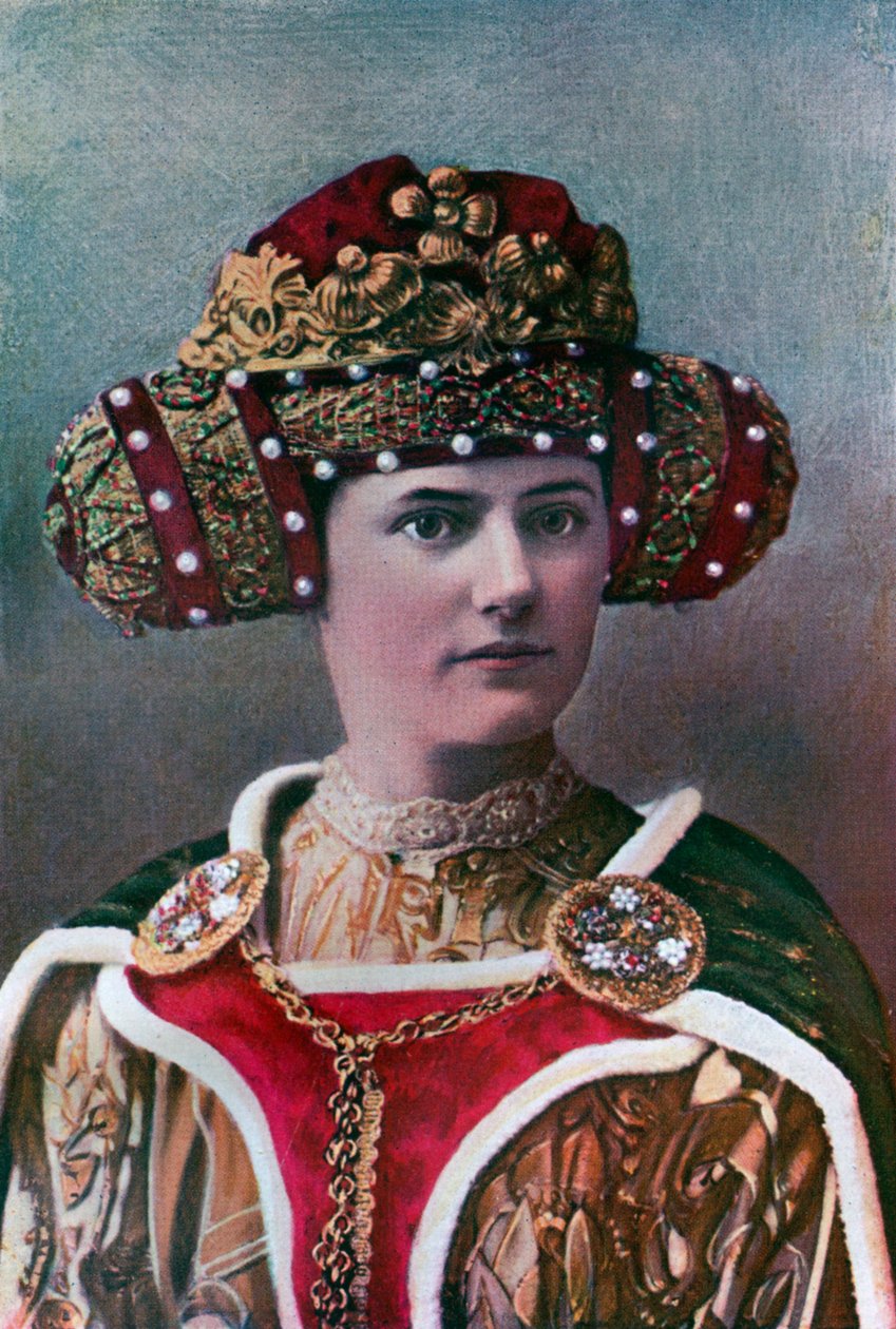 Damenkopfbedeckung, 14. Jahrhundert, 1910 von Unbekannt