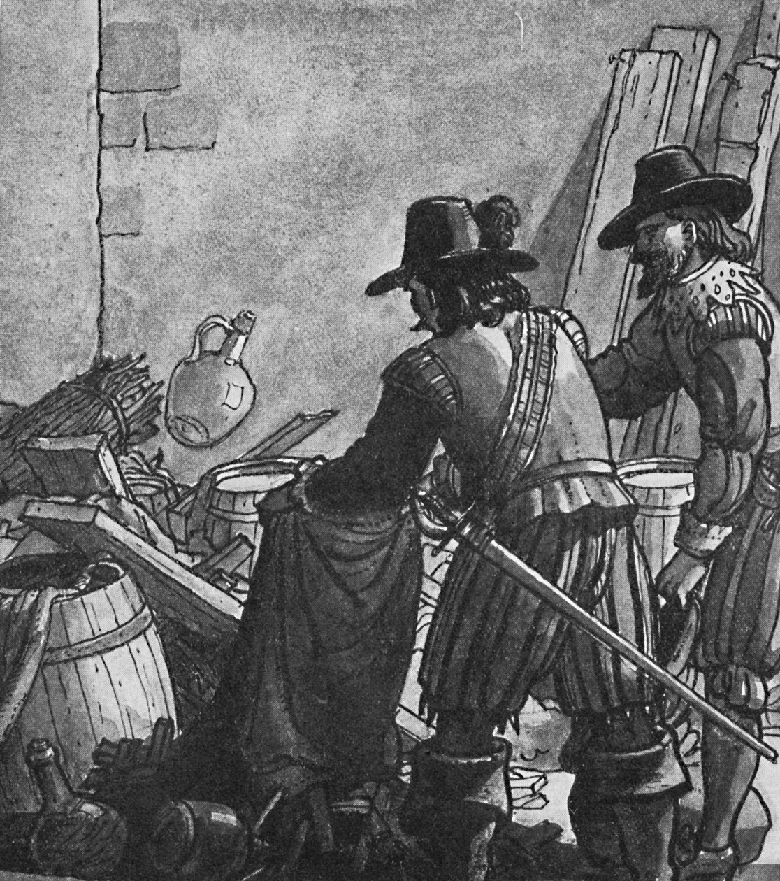 Große Steine und die Eisenstangen und andere Werkzeuge, die in den Bergbauarbeiten verwendet werden von Unbekannt