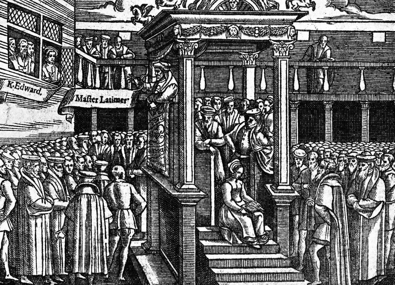 Latimar predigt vor König Edward VI., ca. 1550, ca. 1902-1905 von Unbekannt
