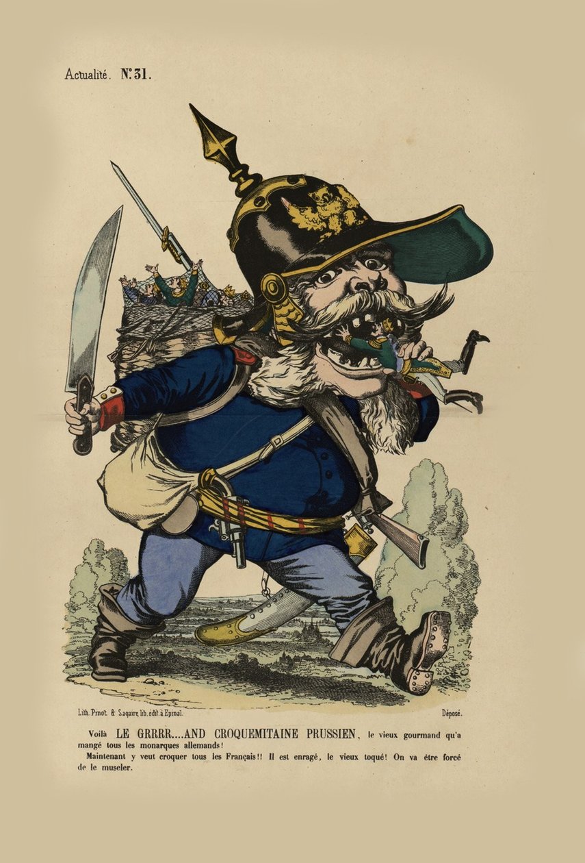 Der große deutsche Oger. König Wilhelm isst die deutschen Kleinstaaten, 1866 von Unbekannt