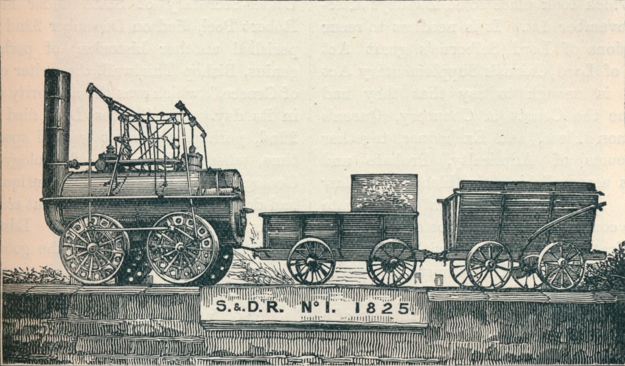 Lokomotive Nr. 1, gebaut für die Stockton & Darlington Railway, 1825, 1906 von Unbekannt
