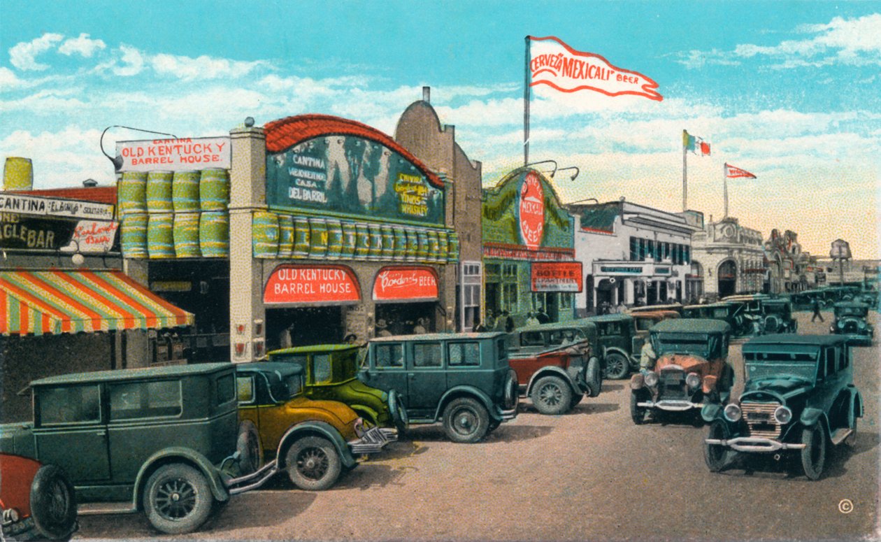 Blick nach Norden auf die Main Street, ca. 1939 von Unbekannt