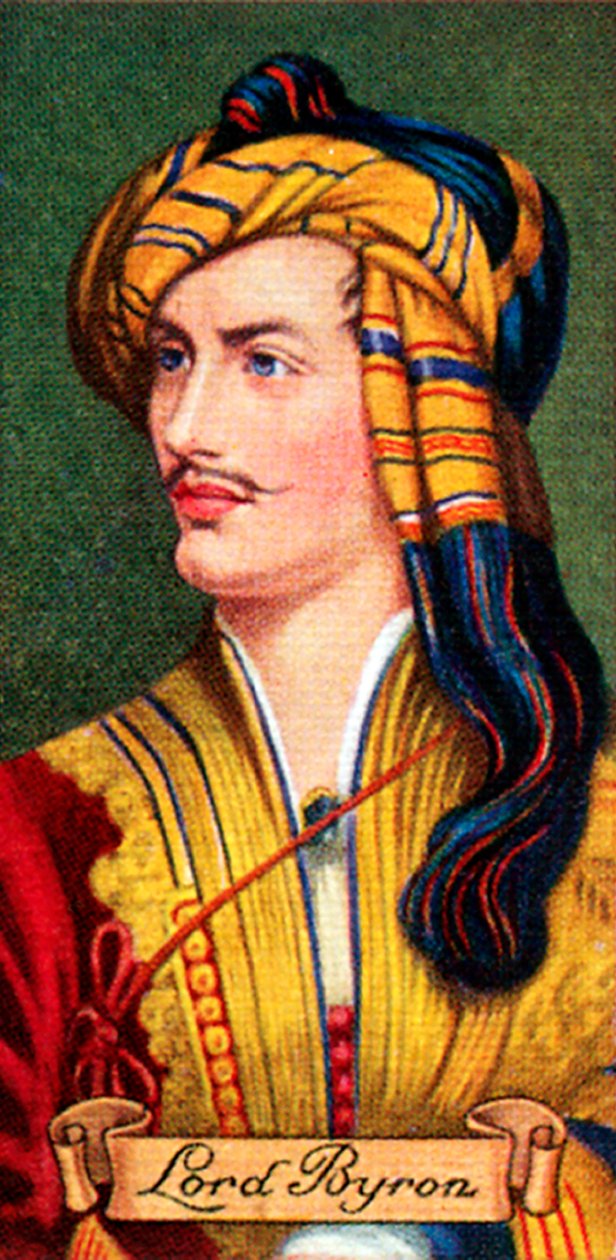 Lord Byron, aus einer Serie von Zigarettenkarten, 1935 von Unbekannt