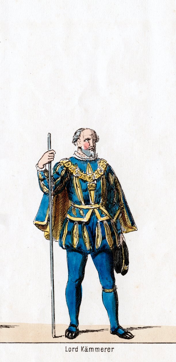 Lord Schatzmeister, Kostümentwurf für Shakespeares Stück, Heinrich VIII von Unbekannt