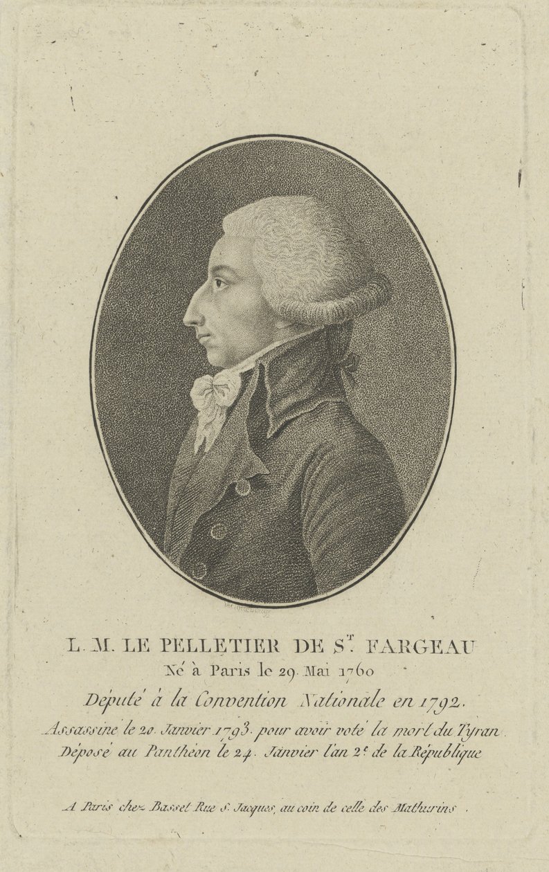 Louis-Michel Le Peletier, Marquis de Saint-Fargeau 1760-1793, 1790er Jahre von Unbekannt