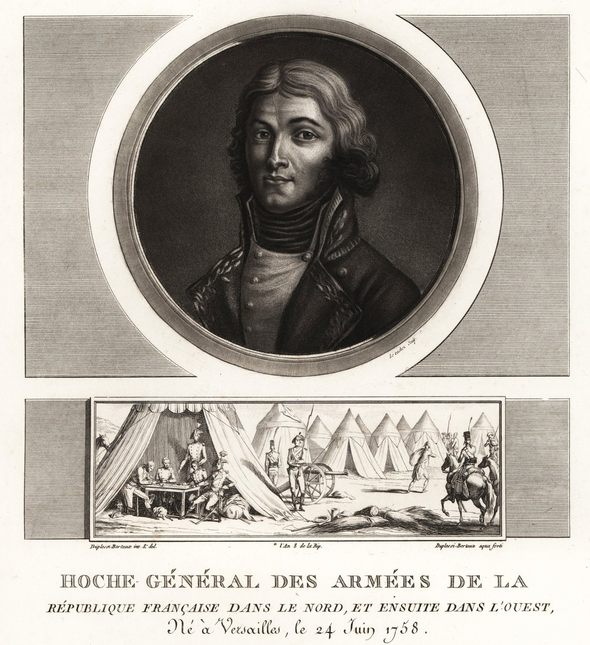 Louis Lazare Hoche, Revolutionsgeneral der Armeen der Französischen Republik, 1797 in Wetzlar gestorben von Unbekannt