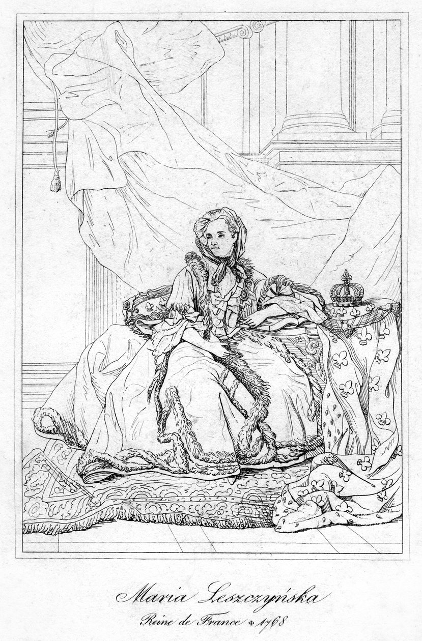 Maria Leszczynska, Königin von Ludwig XV. von Frankreich, ca. 17. Jahrhundert von Unbekannt