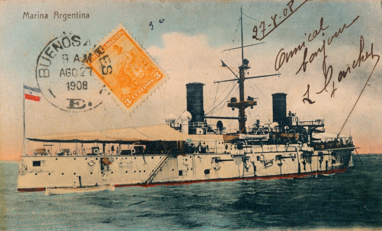 Marina Argentina. Schlachtschiff, Belgrano, um 1908 von Unbekannt