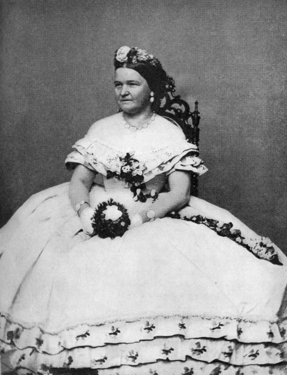 Mary Todd Lincoln, Ehefrau von Präsident Abraham Lincoln, ca. 1860er Jahre, 1908 von Unbekannt
