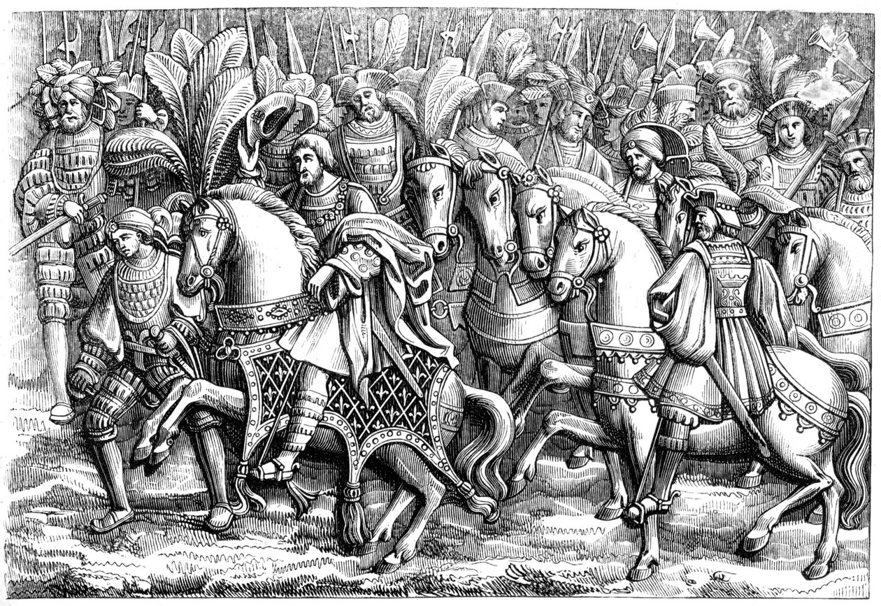 Treffen auf dem Feld des Goldenen Tuchs, um 16. Jahrhundert 1849 von Unbekannt