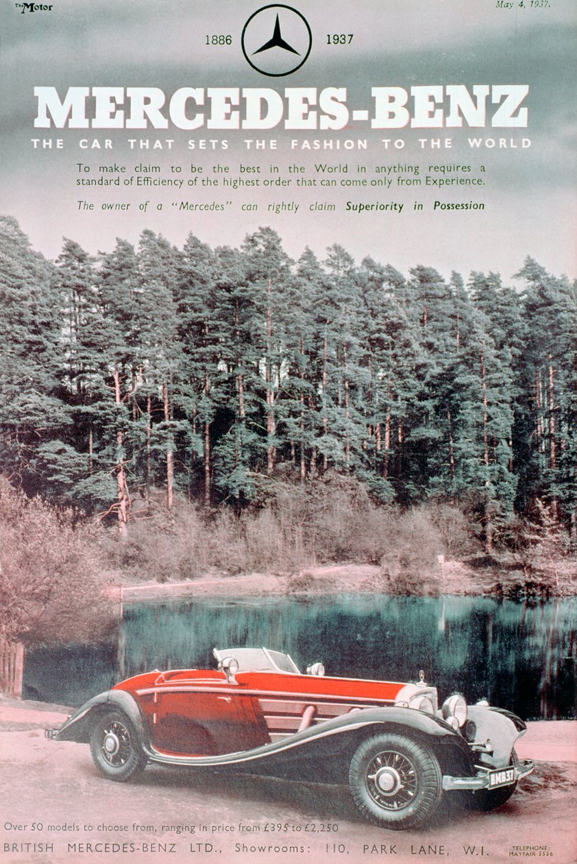 Mercedes-Benz Autowerbung, 1937 von Unbekannt