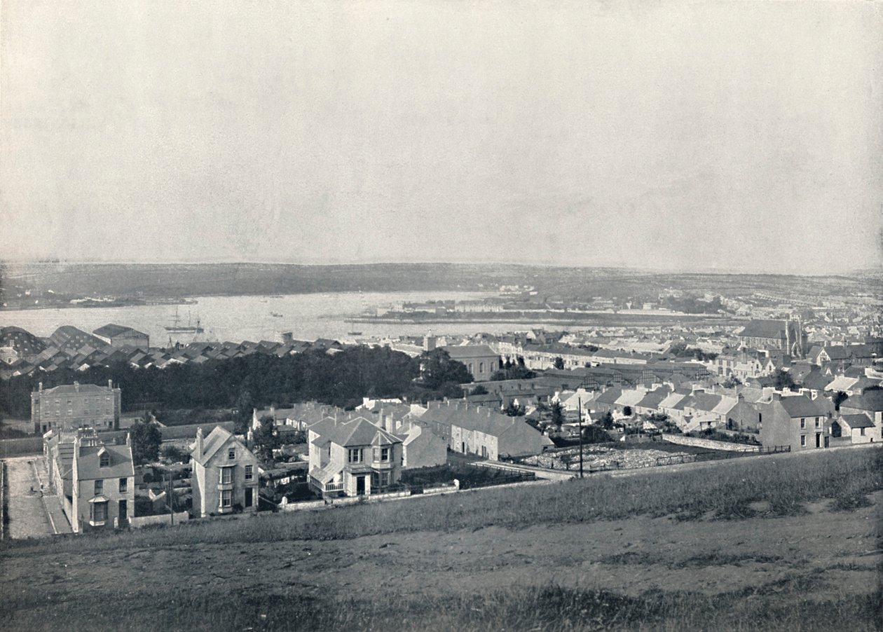 Milford Haven - Gesamtansicht der Stadt und des Hafens, 1895 von Unbekannt
