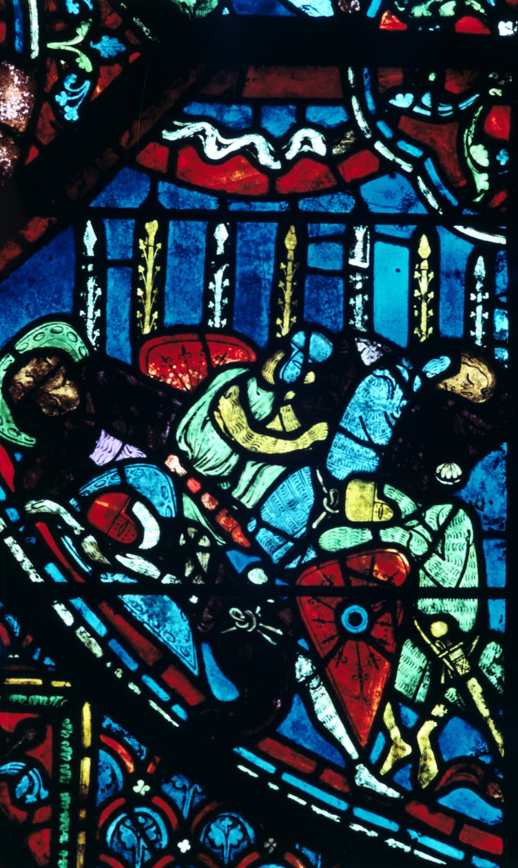 Wunder der blühenden Lanzen, Buntglas, Kathedrale von Chartres, Frankreich, ca. 1225 von Unbekannt