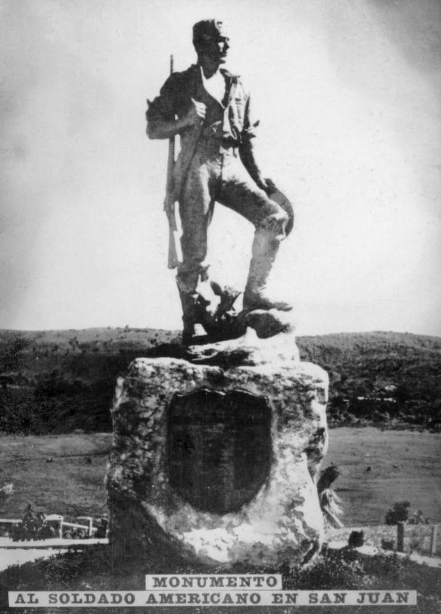 Denkmal für den amerikanischen Soldaten in San Juan Hill, 1920er Jahre von Unbekannt