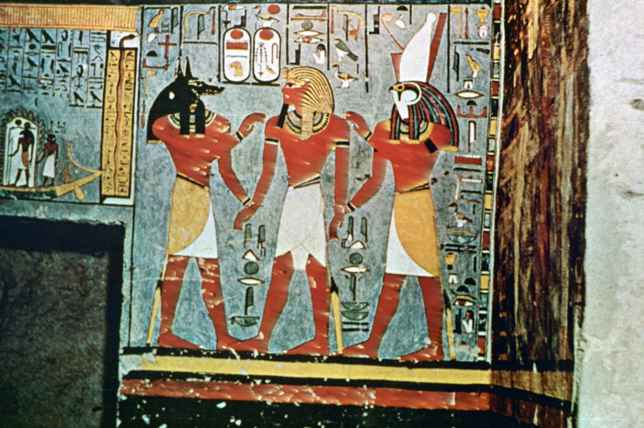 Wandmalerei aus den Gräbern der Adligen, Theben, Luxor, Ägypten von Unbekannt