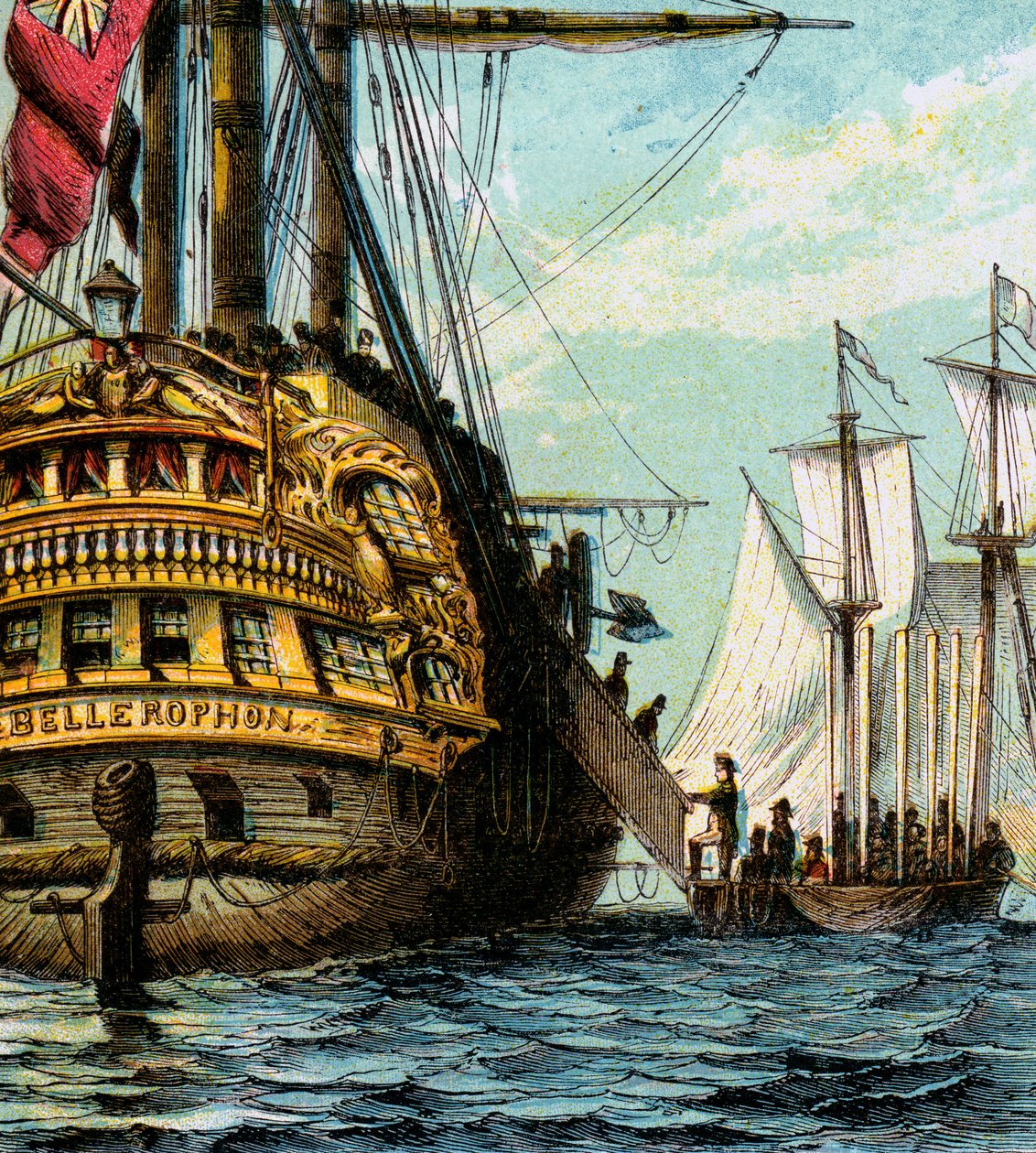 Napoleon auf der Bellerophon von Unbekannt