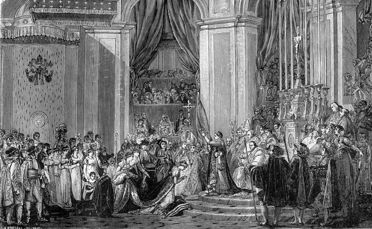 Napoleon krönt Kaiserin Josephine, Notre Dame, Paris, 2. Dezember 1804 von Unbekannt