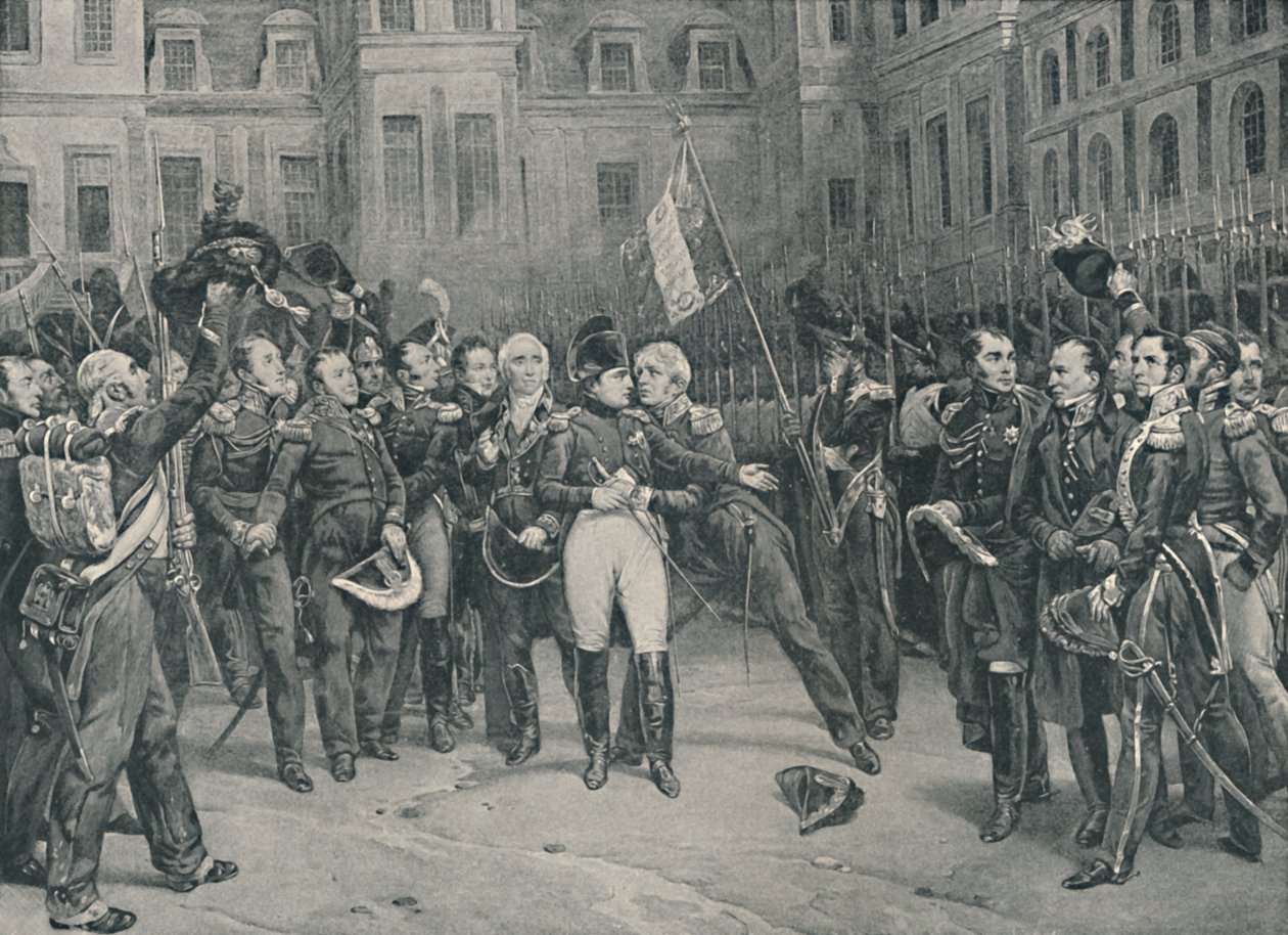 Napoleons Abschied von der kaiserlichen Garde in Fontainebleau, 20. April 1814, 1896 von Unbekannt