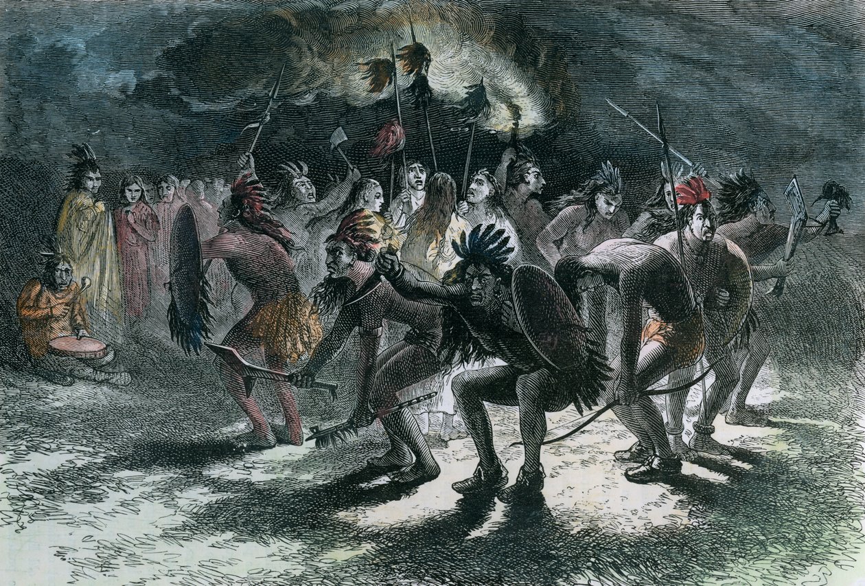 Skalptanz der amerikanischen Ureinwohner, ca. 1875 von Unbekannt