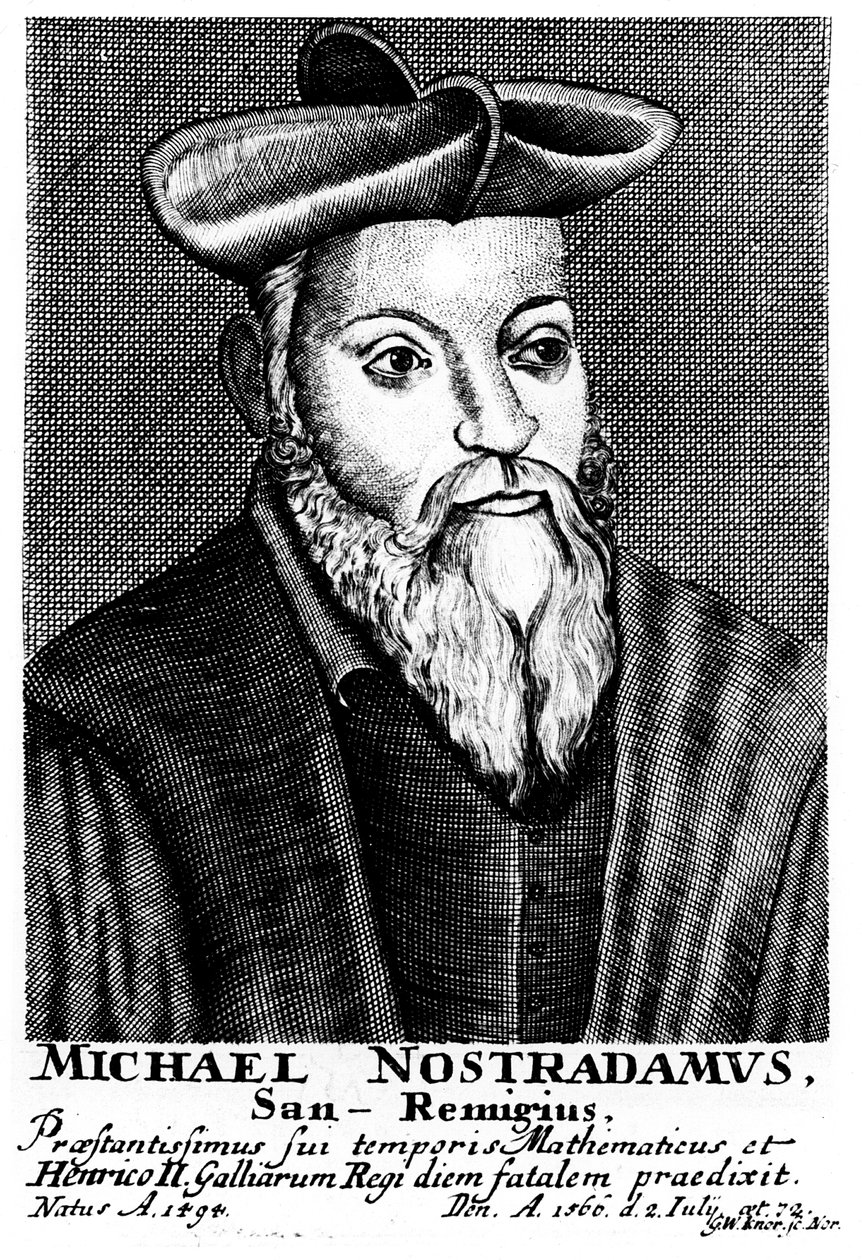 Nostradamus, französischer Arzt und Astrologe des 16. Jahrhunderts, 1725 von Unbekannt