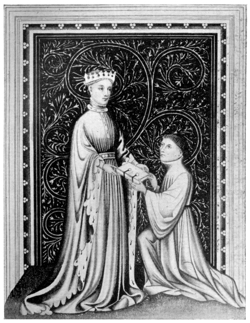 Occleve der Dichter und König Heinrich V., ca. 1410, 1910 von Unbekannt