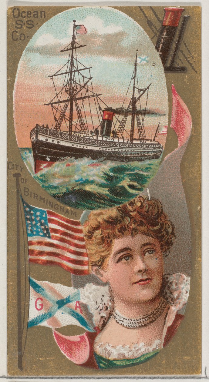 Ocean Steamship Company, aus der Serie Ocean and River Steamers N83 für Duke-Marke, 1887 von Unbekannt