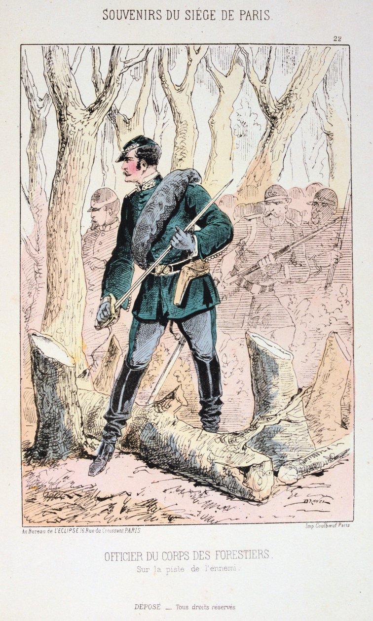 Offizier des Forstkörpers, Belagerung von Paris, Deutsch-Französischer Krieg, 1870-1871 von Unbekannt