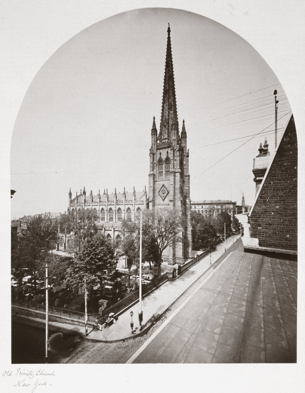 Old Trinity Church, New York City, New York, USA, ca. 1865 von Unbekannt