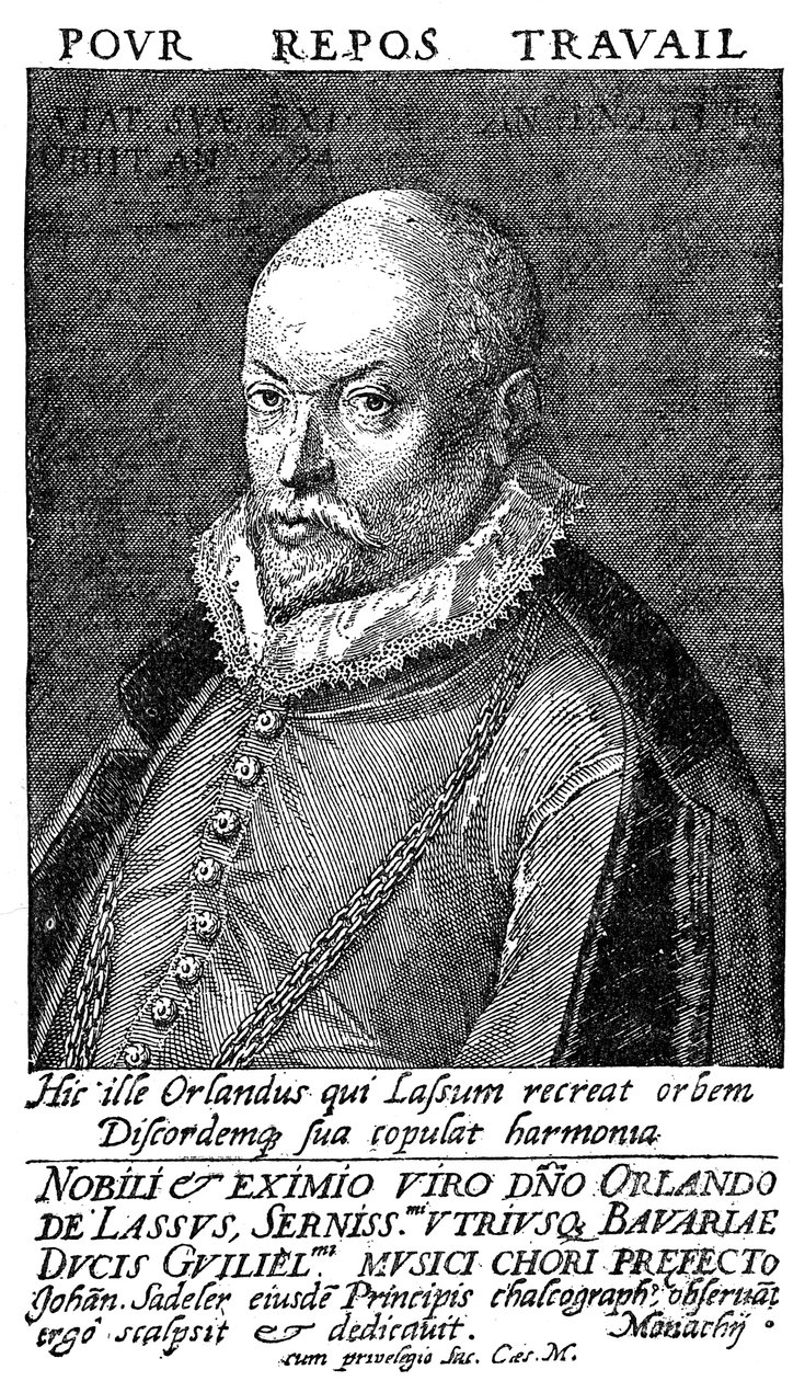 Orlandus Lassus, flämischer Renaissance-Komponist und Musiker, 16. Jahrhundert von Unbekannt