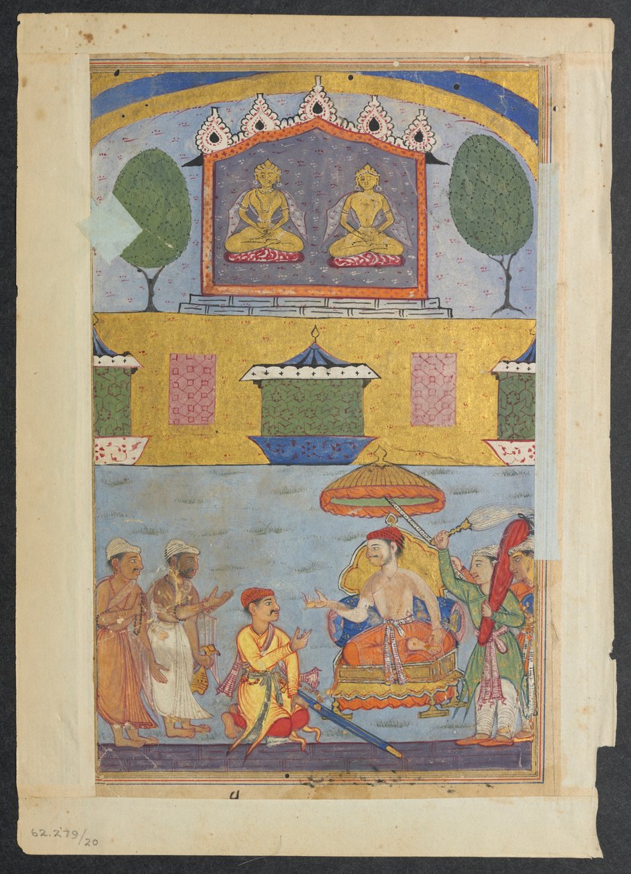 Seite aus Geschichten eines Papageis Tuti-nama: Dritte Nacht: Der Goldschmied und der Zimmermann..., ca. 1560 von Unbekannt