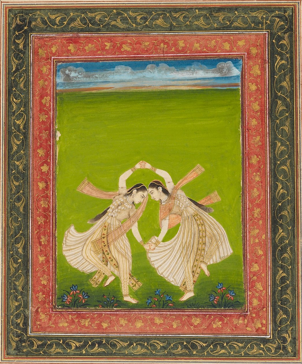 Paar Mädchen spielen Phugadi von Unbekannt