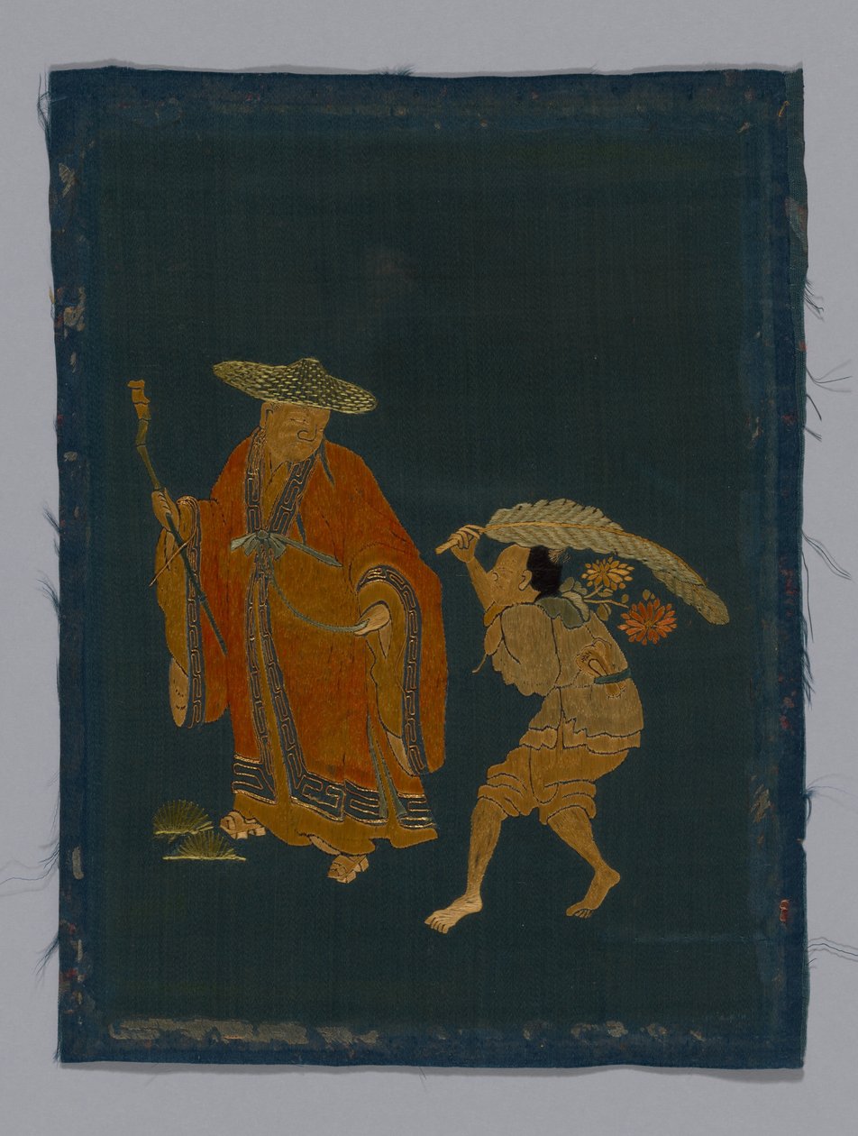 Paneel-Möbelstoff, China, Kangxi-Periode, Qing-Dynastie 1644-1911, 1800-1850 von Unbekannt